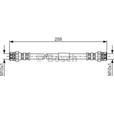 BOSCH 1987481369 - Гальмівний шланг VW Jetta-Touran R 1.2-2.0 03>>