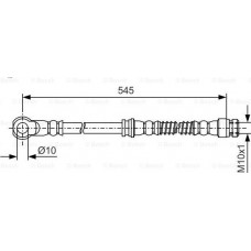 BOSCH 1987481724 - BOSCH MITSUBISHI гальм.шланг передн. Lancer 03-.Outlander II 03-