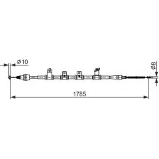 BOSCH 1987482922 - BOSCH трос ручного гальма задн. прав. HYUNDAI IX35