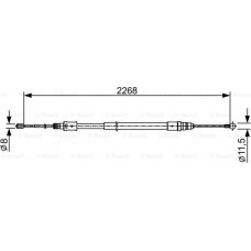 BOSCH 1987482409 - BOSCH трос ручного гальма задн. лів. -прав. CITROEN C5 08-