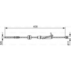 BOSCH 1987482421 - BOSCH FORD трос ручного гальма передн. FIESTA VI. MAZDA 2 07-