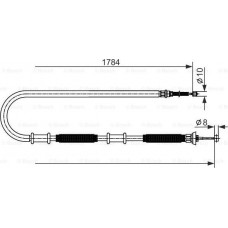 BOSCH 1987482587 - BOSCH FIAT трос ручного гальма задн. лів.-прав. Doblo Van 03-01- 1810-1475