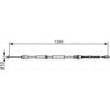 BOSCH 1987482539 - BOSCH DB трос ручного гальма задн. прав.-лів. Sprinter