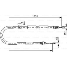 BOSCH 1987482058 - BOSCH MAZDA трос ручного гальма задн. лівий 3 03-