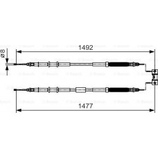 BOSCH 1987482038 - Тросовий привод, стоянкове гальмо