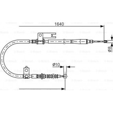 BOSCH 1987482154 - BOSCH MAZDA трос ручного гальма задн. лів. 323 -04