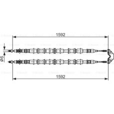 BOSCH 1987482102 - Тросовий привод, стоянкове гальмо