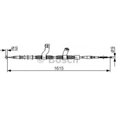 BOSCH 1987482353 - BOSCH CHEVROLET трос гальмівний лів. Lacetti.Nubira 03-