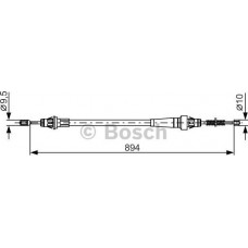 BOSCH 1987482365 - Тросовий привод, стоянкове гальмо