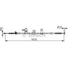 BOSCH 1987482307 - BOSCH TOYOTA трос ручного гальма задн. лів. Corola -07