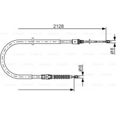 BOSCH 1987482324 - BOSCH  PEUGEOT трос ручного гальма лів.-пр.308 SW 07-  2128-1330mm