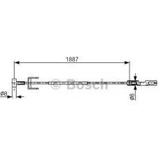 BOSCH 1987482292 - BOSCH  RENAULT трос ручного гальма середній.Trafic II.Opel Vivaro 01-