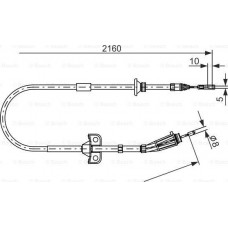 BOSCH 1987482284 - Тросовий привод, стоянкове гальмо