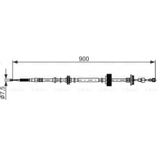 BOSCH 1987482793 - BOSCH  BMW трос ручного гальма прав. X5 E70-F15