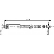 BOSCH 1987476993 - BOSCH FORD шланг гальмівний передн. Fiesta 01-