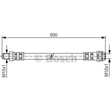 BOSCH 1987476453 - BOSCH DB шланг гальмівний передн. A169- B245