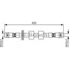 BOSCH 1987476414 - BOSCH шланг гальмівний передн. E34.E32.E31