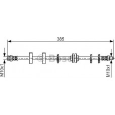 BOSCH 1987476438 - BOSCH FIAT шланг гальмівний передній Tempra 90-. Tipo 87-92