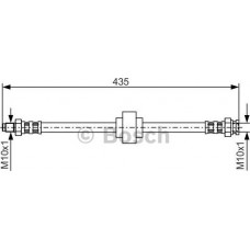 BOSCH 1987476521 - BOSCH CITROEN шланг гальмівний передн.Visa. PEUGEOT 205-309-505