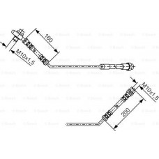 BOSCH 1987476054 - BOSCH шланг гальмівний задн. лівий BMW X5 E53 570mm