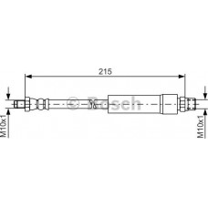 BOSCH 1987476142 - BOSCH шланг гальмівний задн. AUDI 80-A4-100  215mm