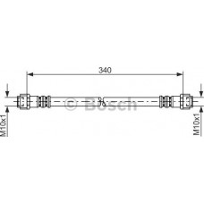 BOSCH 1987476118 - BOSCH шланг гальмівний задн. DB W168 A-клас. Vaneo