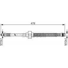 BOSCH 1987476868 - BOSCH CITROEN шланг гальмівний передн.C2-C3-Berlingo