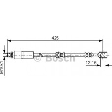 BOSCH 1987476386 - BOSCH PEL шланг гальмів.передн. Vectra C 02-