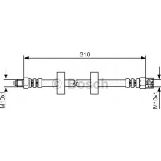BOSCH 1987476217 - BOSCH шланг гальмівний  GOLF. JETTA. PASSAT -88 AUDI 100 -91. A80 -89