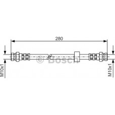 BOSCH 1987476732 - BOSCH MAZDA гальм.шланг задн.323 -94