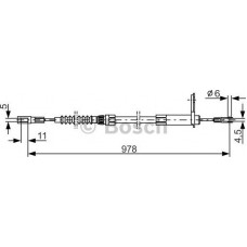 BOSCH 1987477900 - BOSCH DB трос ручного гальма S-KLASA 99- прав.