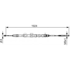 BOSCH 1987477693 - BOSCH BMW трос стоянкового гальма E39 лів.