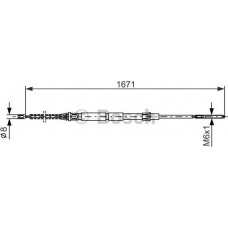 BOSCH 1987477626 - Тросовий привод, стоянкове гальмо