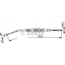 BOSCH 1987477008 - Тросовий привод, стоянкове гальмо