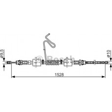 BOSCH 1987477178 - BOSCH FORD трос ручного гальма задн. лів. Transit 00-задн.привід