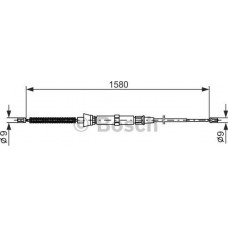 BOSCH 1987477806 - Тросовий привод, стоянкове гальмо