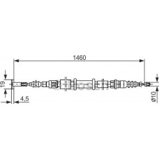 BOSCH 1987477375 - BOSCH FIAT трос ручного гальма Tempra 93- прав.