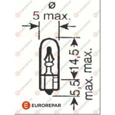 EUROREPAR 1616431680 - Лампа розжарювання, світильник салону