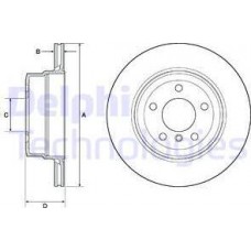 Delphi BG4695C - DELPHI диск гальм. задн. BMW E60 525