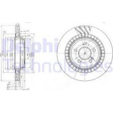 Delphi BG4144 - DELPHI DB диск гальмівний задній 32024 W221