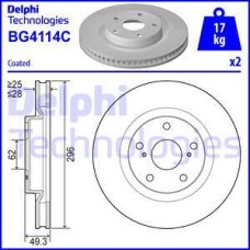 Delphi BG4114C - DELPHI TOYOTA гальмівний диск передн. Rav-4 08-.Camry  2.4-3.5 -11