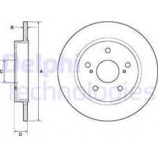 Delphi BG4183C - DELPHI TOYOTA диск гальмівний задній 2709.9 Auris 07-.