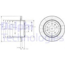 Delphi BG4336 - DELPHI MAZDA гальмівний диск задн.Mazda CX-7