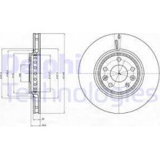 Delphi BG4266 - DELPHI RENAULT диск гальмівний передн.Espace.Grand Scenic III.IV.Laguna III.Megane 08-