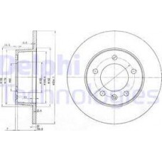 Delphi BG3681 - DELPHI RENAULT гальмівний диск задн.Master II.Opel Movano 1.9-2.5dCi 98-