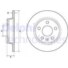 Delphi BG3026 - DELPHI VW диск гальмівний задній Sharan.Seat Alhambra.Ford Galaxy