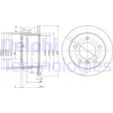 Delphi BG3235 - DELPHI DB диск гальмівний задн.Sprinter VW LT 96-