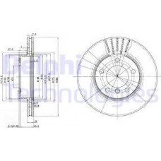 Delphi BG2623C - DELPHI BMW диск гальмівний перед. вентил. E36-46 1.6-2.8 28622