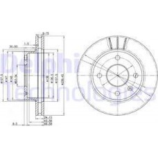 Delphi BG2367 - DELPHI FORD диск гальмівний передній Escort.Sierra 1.8-2.3D 82-