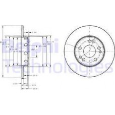 Delphi BG2314 - Диск гальмівний MERCEDES 200W124-EW124 F D=284mm 85-95